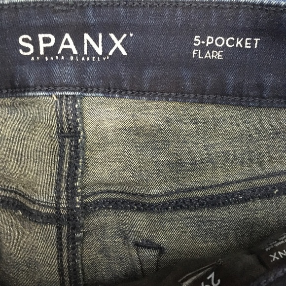 SPANX The 5 Pocket Flare Dark Wash Jeans - Picture 7 of 8